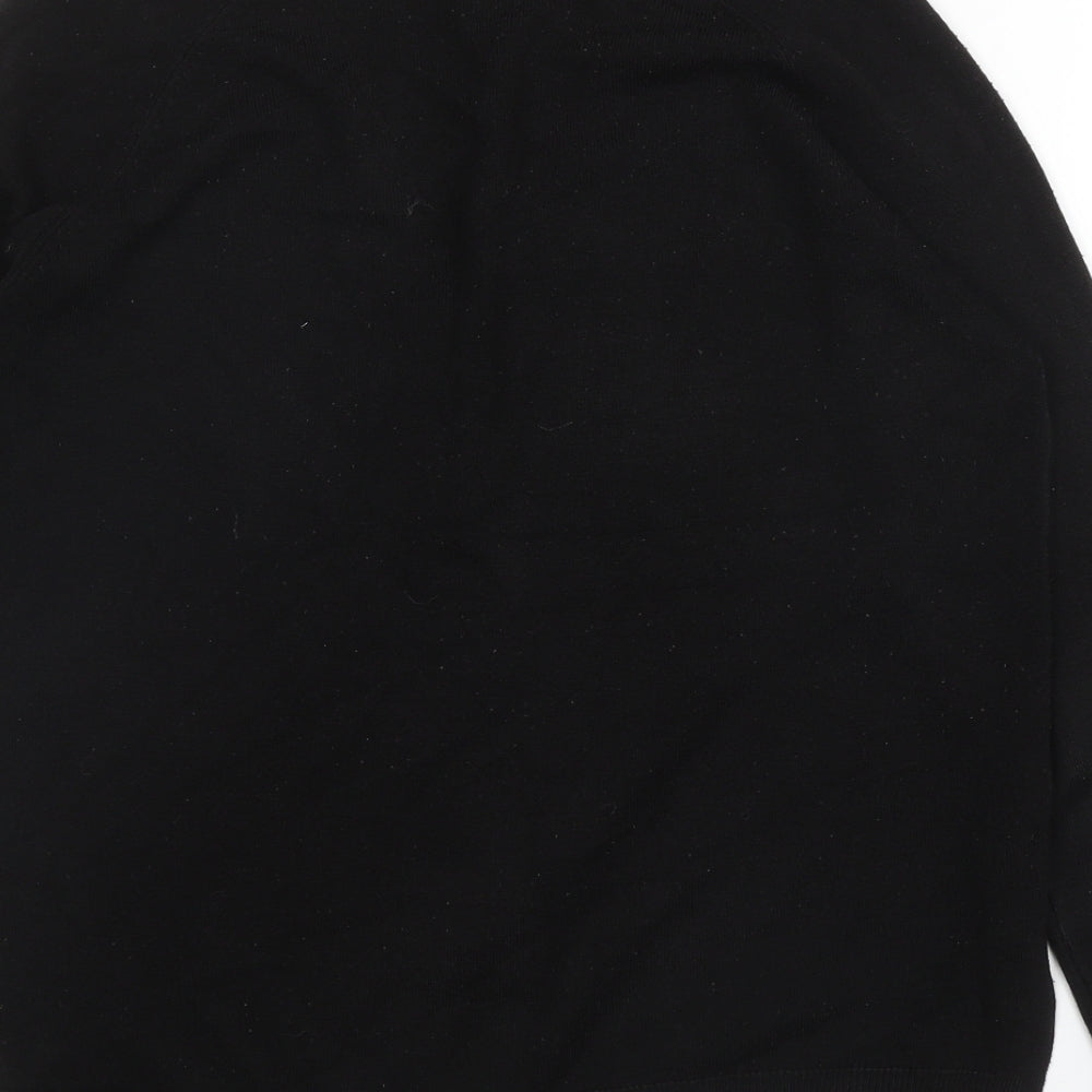 Primark Womens Black V-Neck  Acrylic Cardigan Jumper Size 12