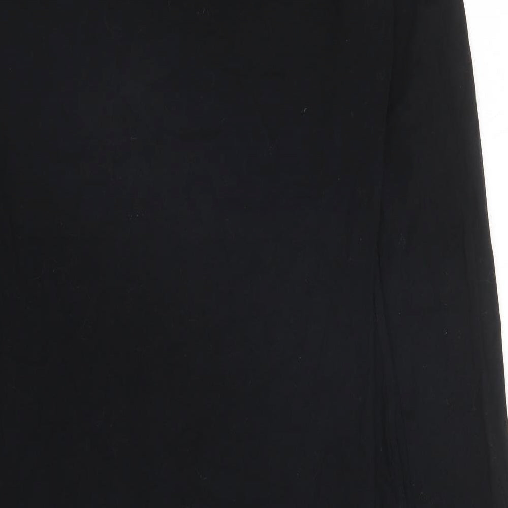 H&M Womens Black  Cotton Bodycon  Size XS  Round Neck