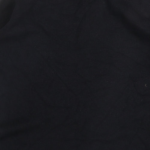 TU Womens Black  Viscose Basic Blouse Size 12 Round Neck