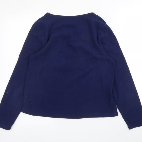 Preworn Womens Blue Round Neck  Polyester Pullover Jumper Size S   - Christmas, PJ top