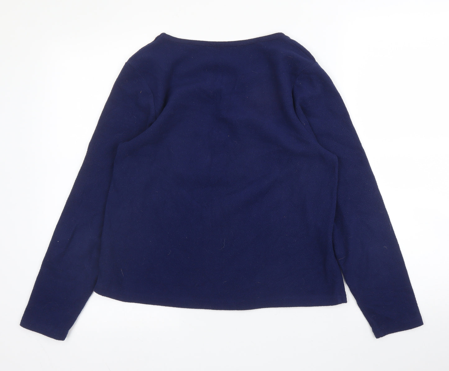 Preworn Womens Blue Round Neck  Polyester Pullover Jumper Size S   - Christmas, PJ top