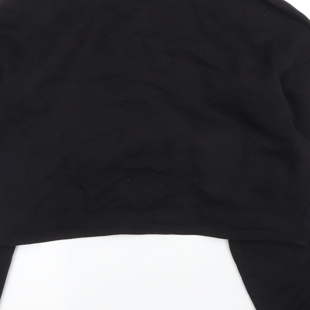 H&M Womens Black Round Neck  Cotton Pullover Jumper Size XL