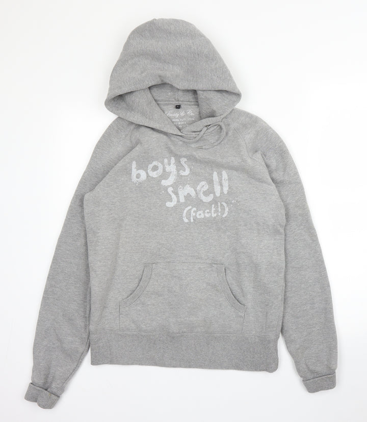 Bunty & Co Girls Grey  Cotton Pullover Hoodie Size L