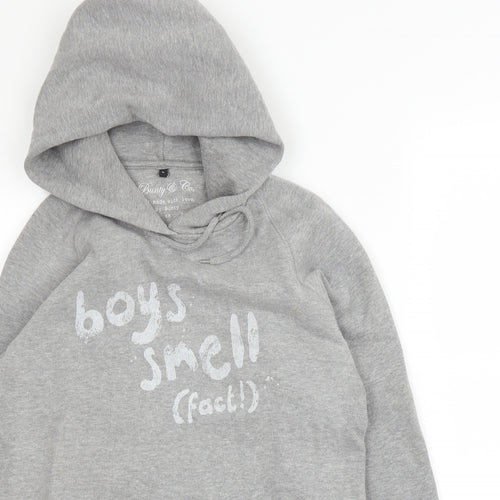 Bunty & Co Girls Grey  Cotton Pullover Hoodie Size L