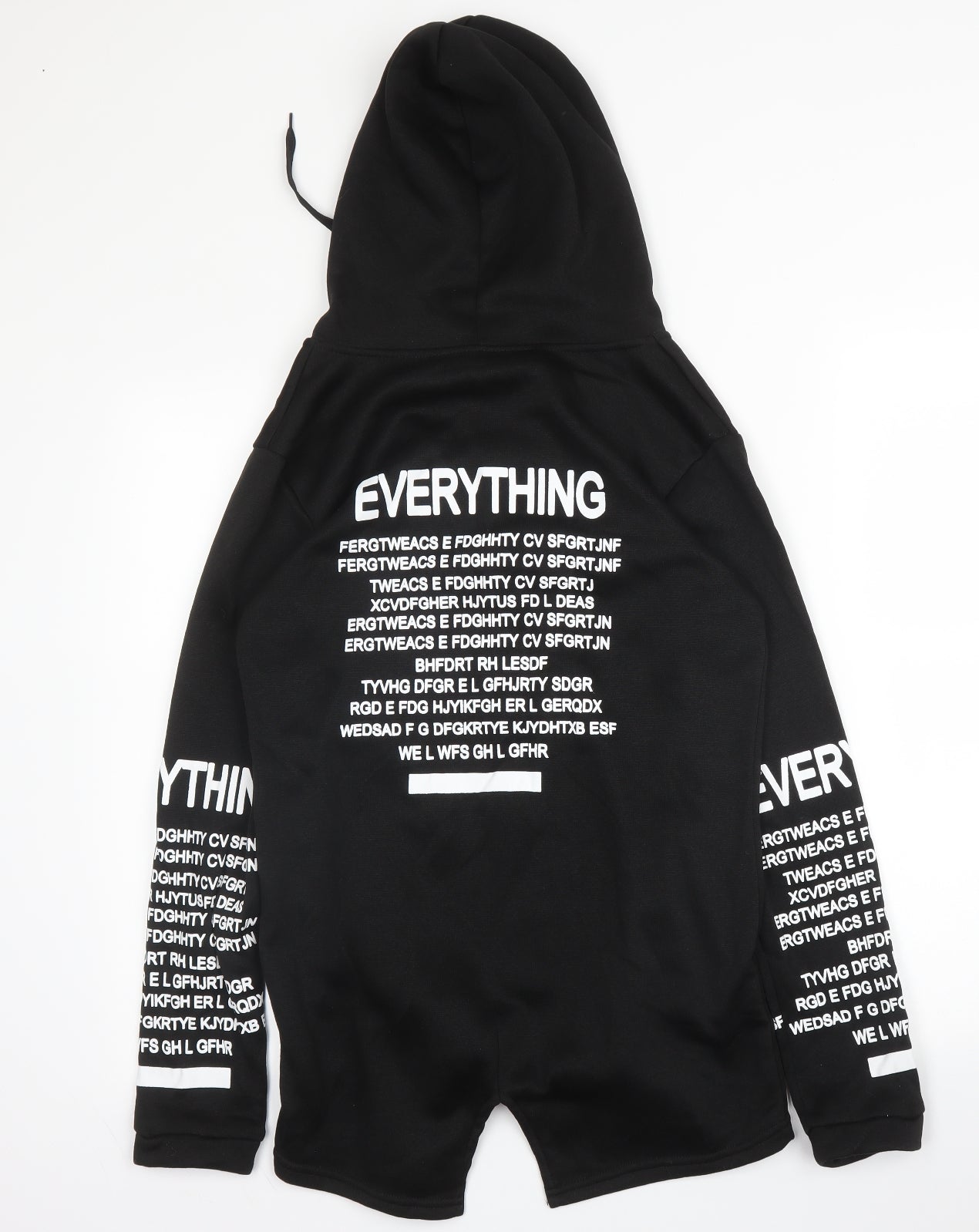 Preworn Womens Black  Polyester Full Zip Hoodie Size S  Zip