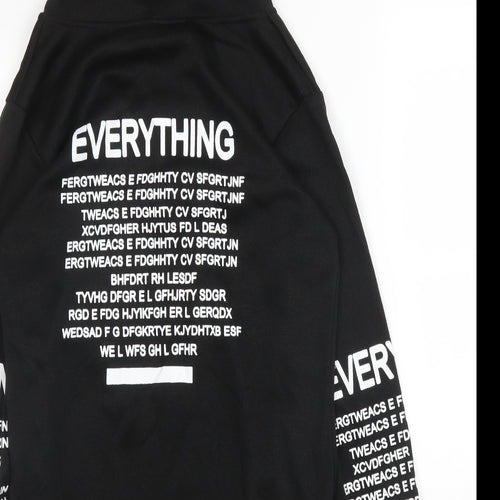 Preworn Womens Black  Polyester Full Zip Hoodie Size S  Zip