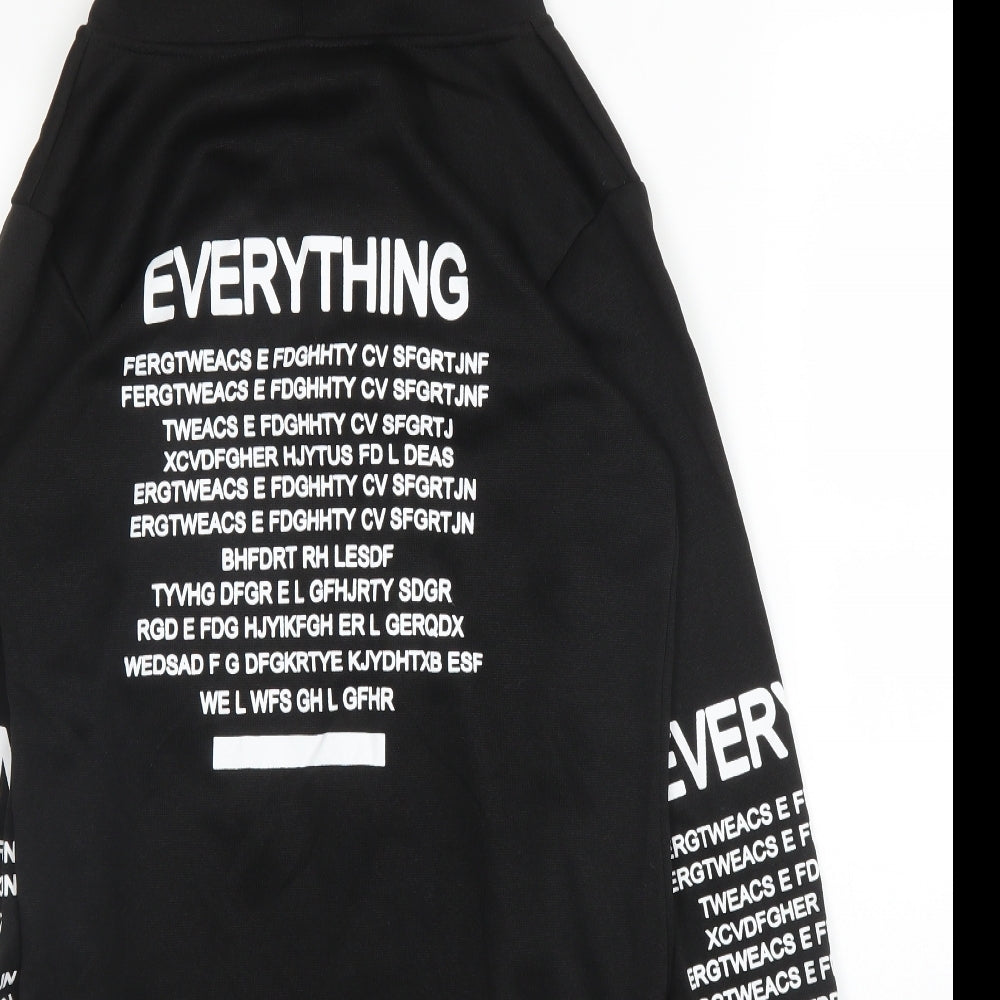Preworn Womens Black  Polyester Full Zip Hoodie Size S  Zip