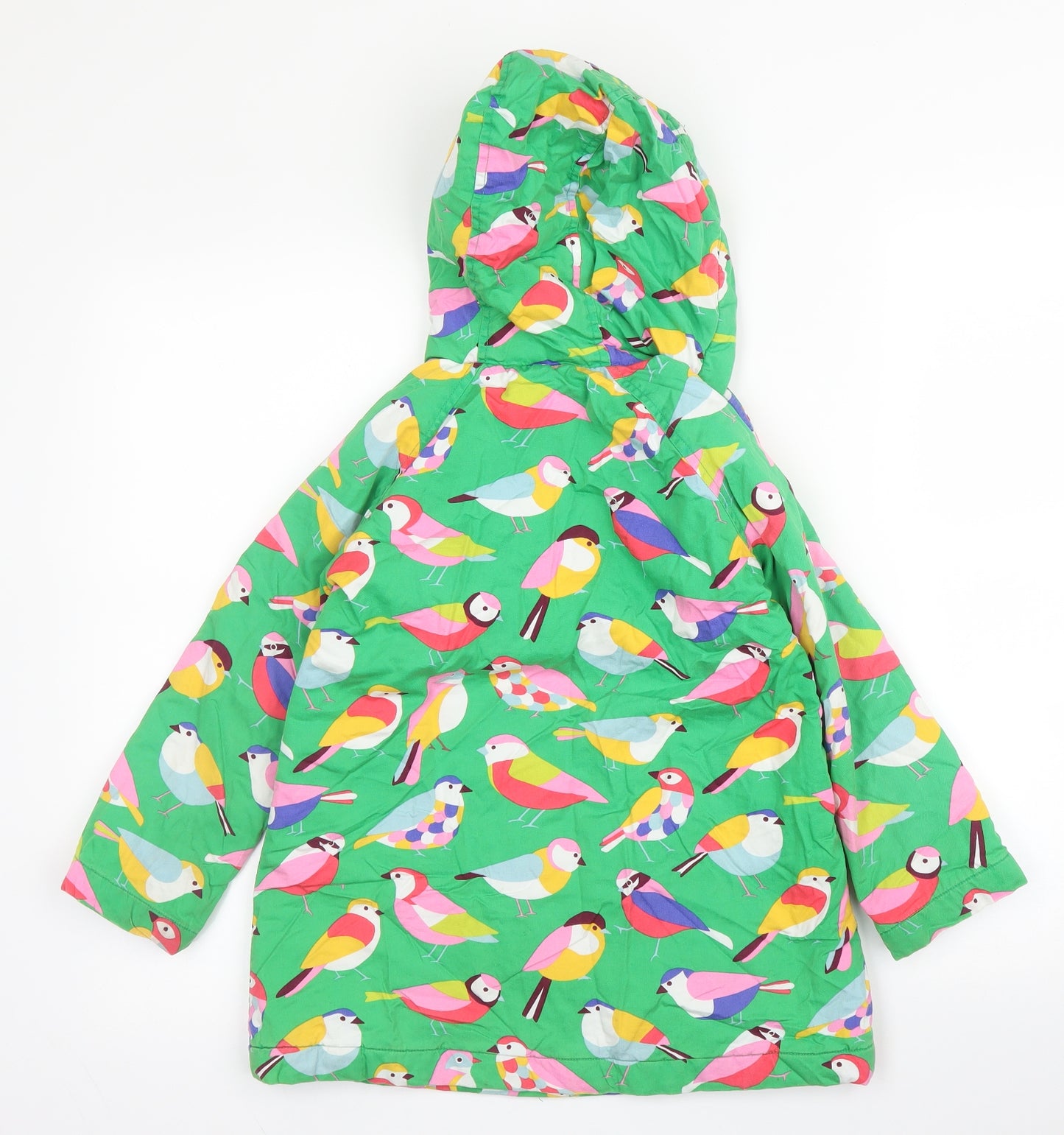 Boden Girls Green   Parka Coat Size 7 Years  Button