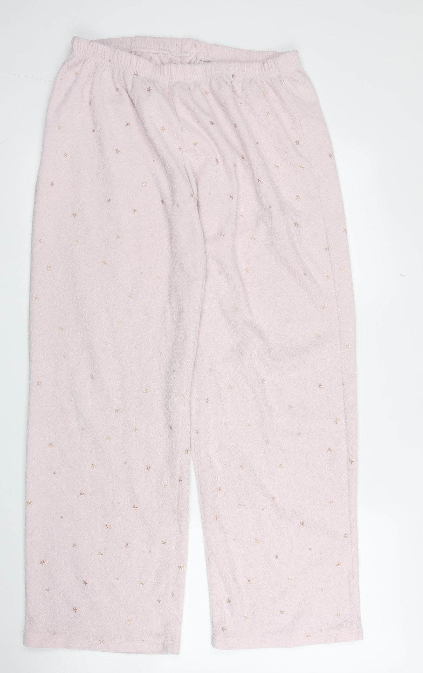 Tesco Womens Pink Solid Polyester Chemise Pyjama Pants Size 12   - Disney