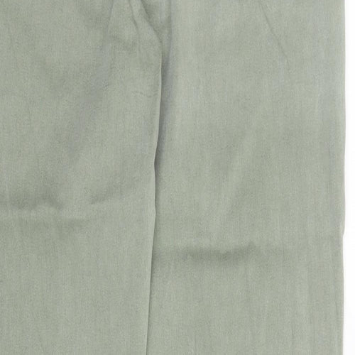 Goodie Womens Green  Cotton Chino Trousers Size 18 L28 in Regular Zip