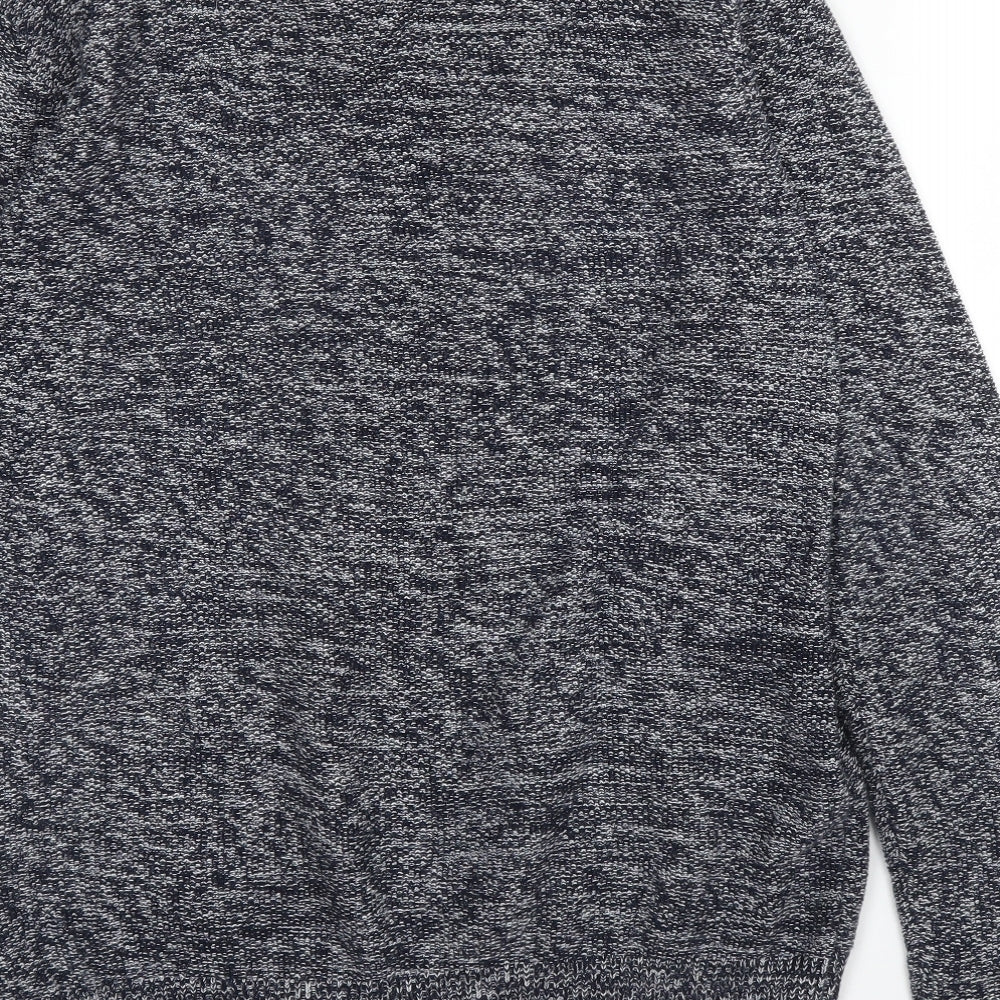Reiss Mens Grey Round Neck  Cotton Pullover Jumper Size S