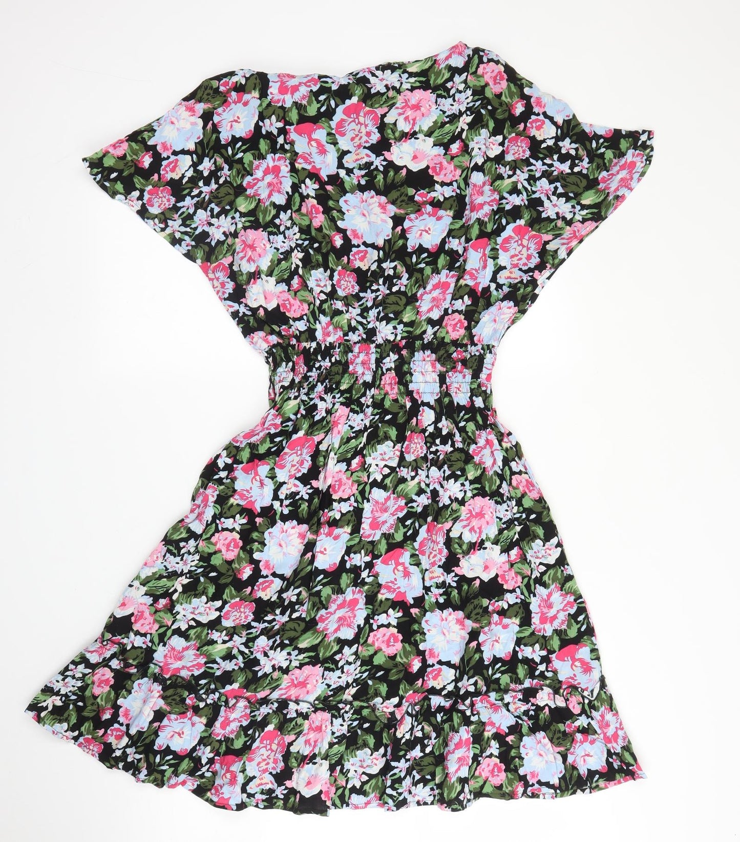 NEXT Womens Pink Floral Viscose A-Line  Size 10  Round Neck