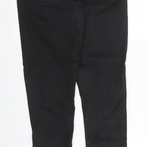 Topshop Womens Black  Cotton Skinny Jeans Size 28 in L29 in Regular Zip