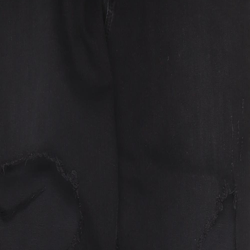 Replay Womens Black  Cotton Straight Jeans Size 30 in L28 in Regular Zip