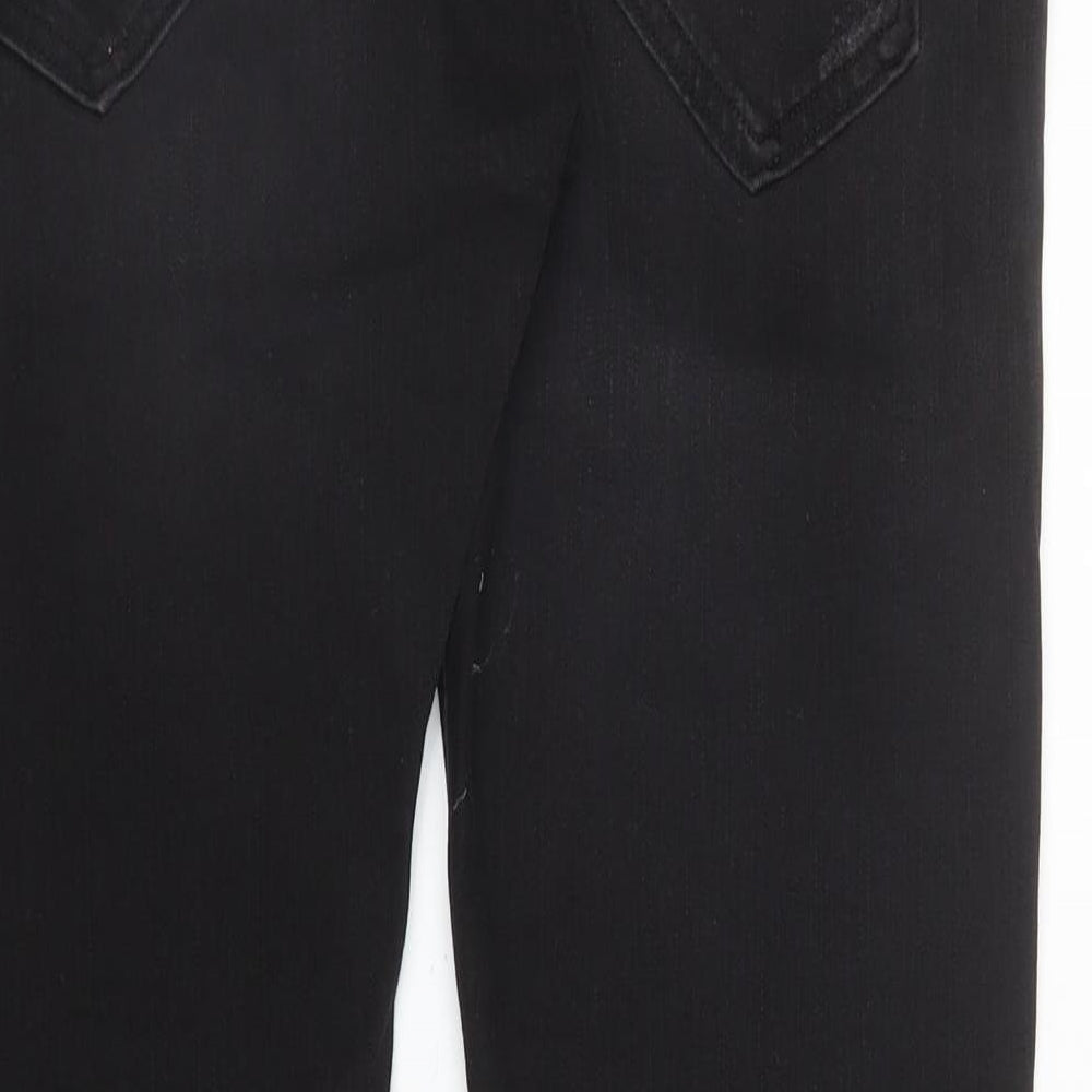 Replay Womens Black  Cotton Straight Jeans Size 30 in L28 in Regular Zip