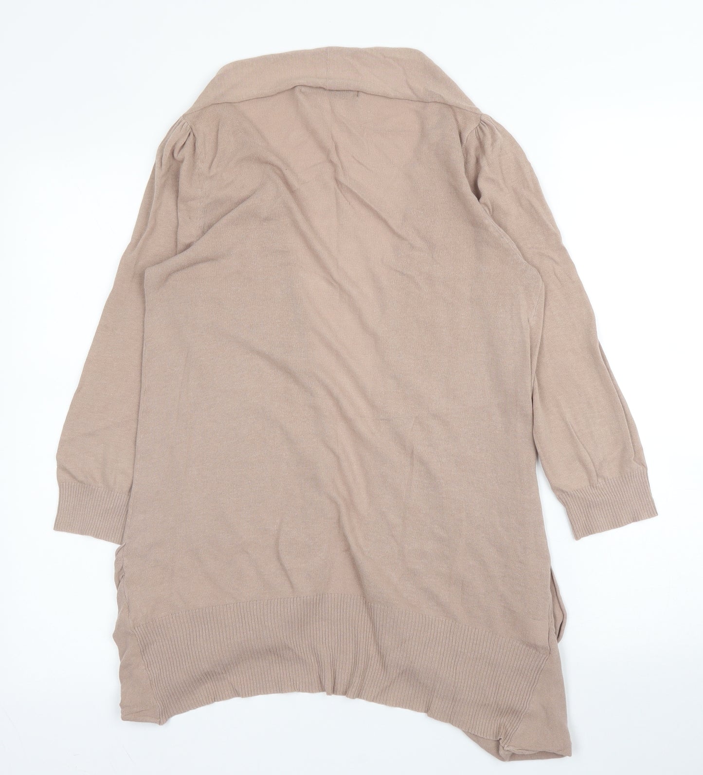 NEXT Womens Beige V-Neck  Cotton Cardigan Jumper Size 10