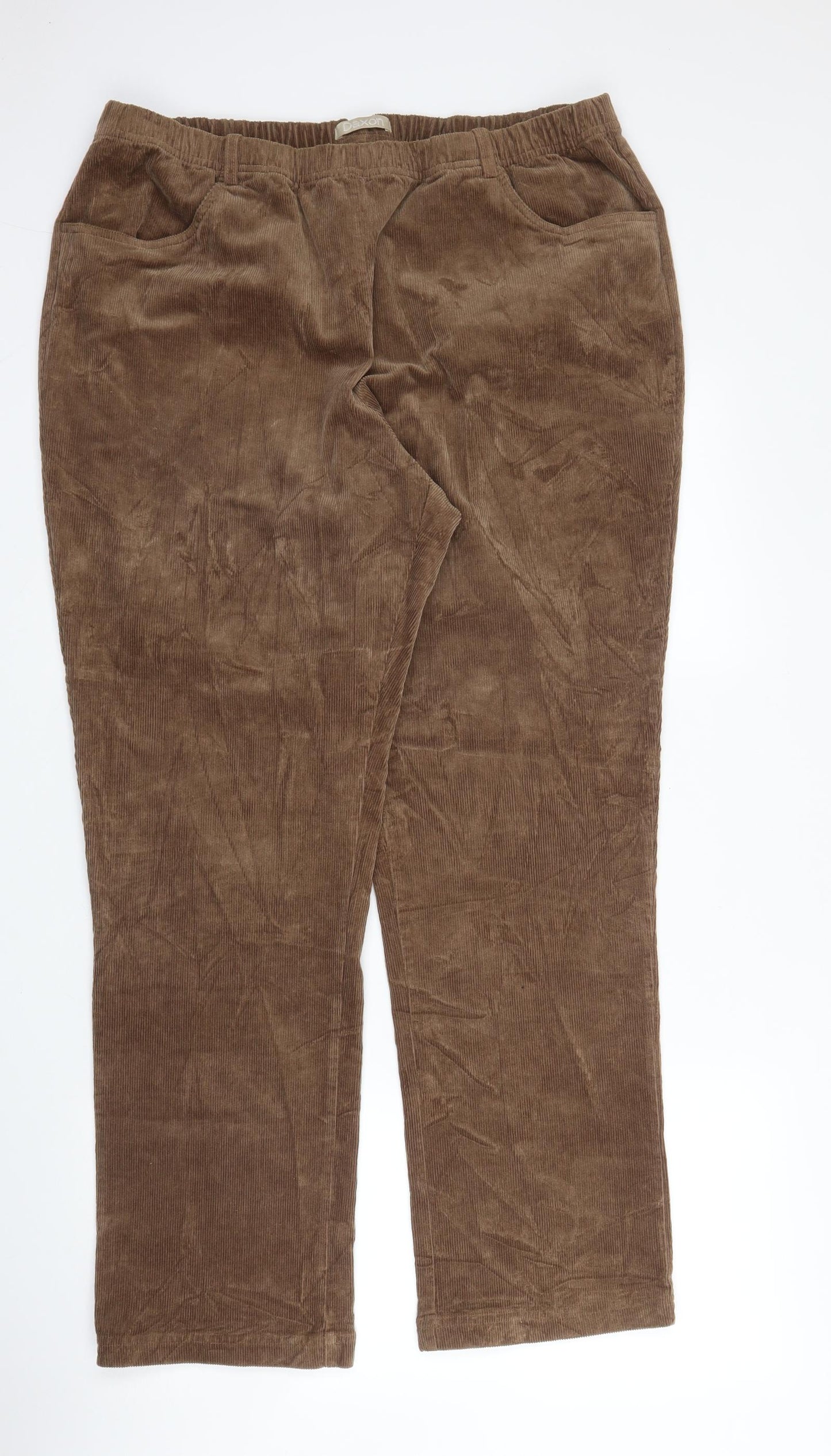 Daxon Womens Brown  Cotton Straight Jeans Size 20 L28.5 in Regular