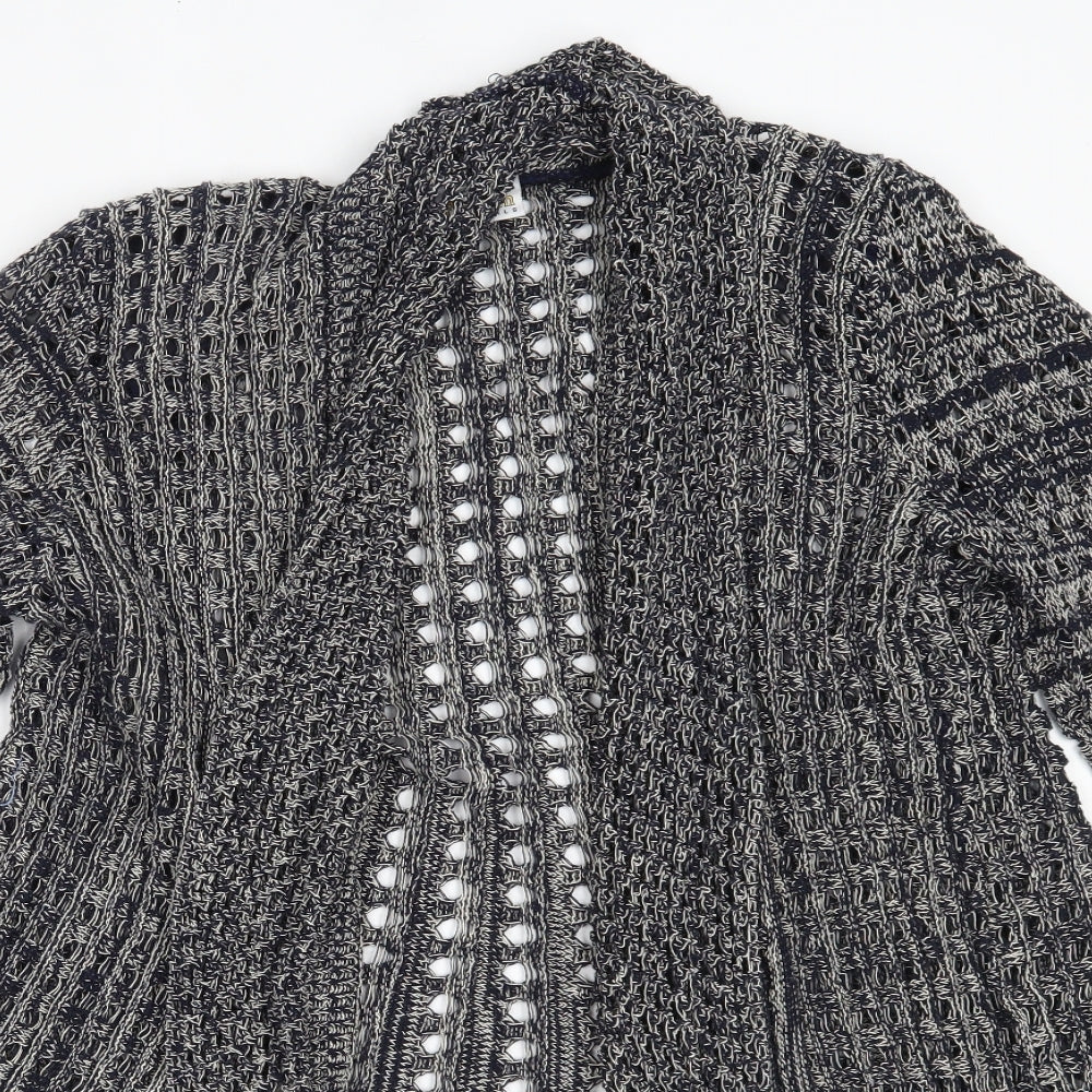 Roman Originals Womens Blue Round Neck  Acrylic Cardigan Jumper Size S