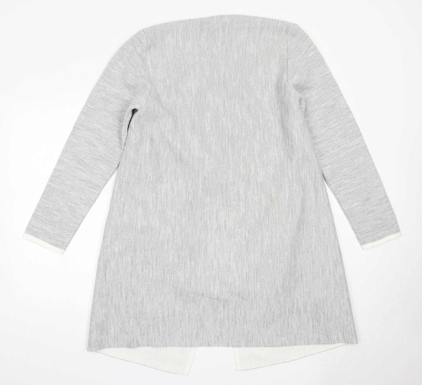 George Womens Grey Round Neck  Acrylic Cardigan Jumper Size L
