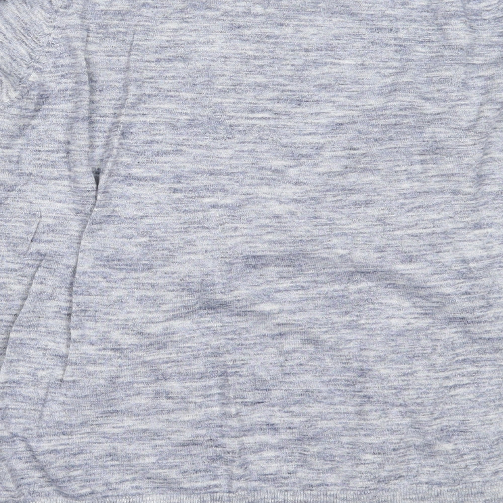 South Womens Blue Round Neck  Cotton Pullover Jumper Size 18