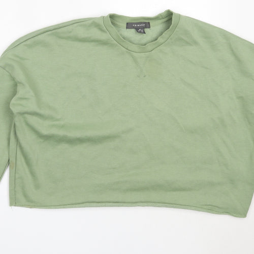 Primark Womens Green  Cotton Pullover Sweatshirt Size XS