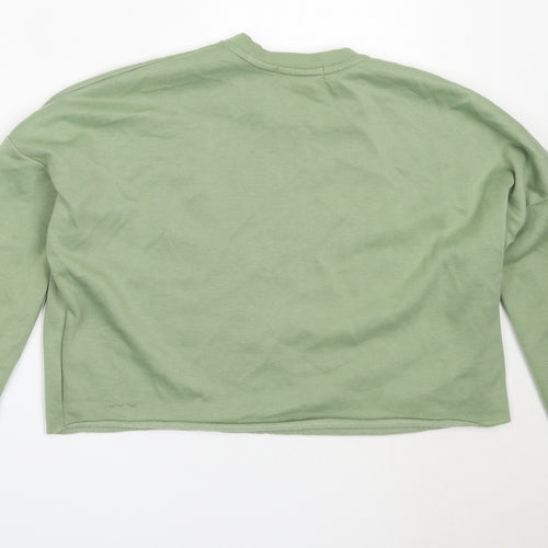 Primark Womens Green  Cotton Pullover Sweatshirt Size XS
