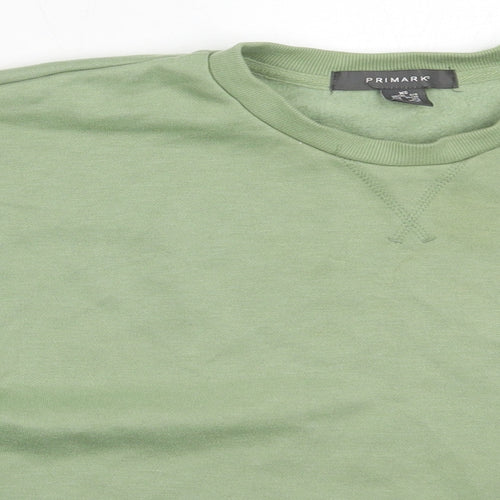 Primark Womens Green  Cotton Pullover Sweatshirt Size XS