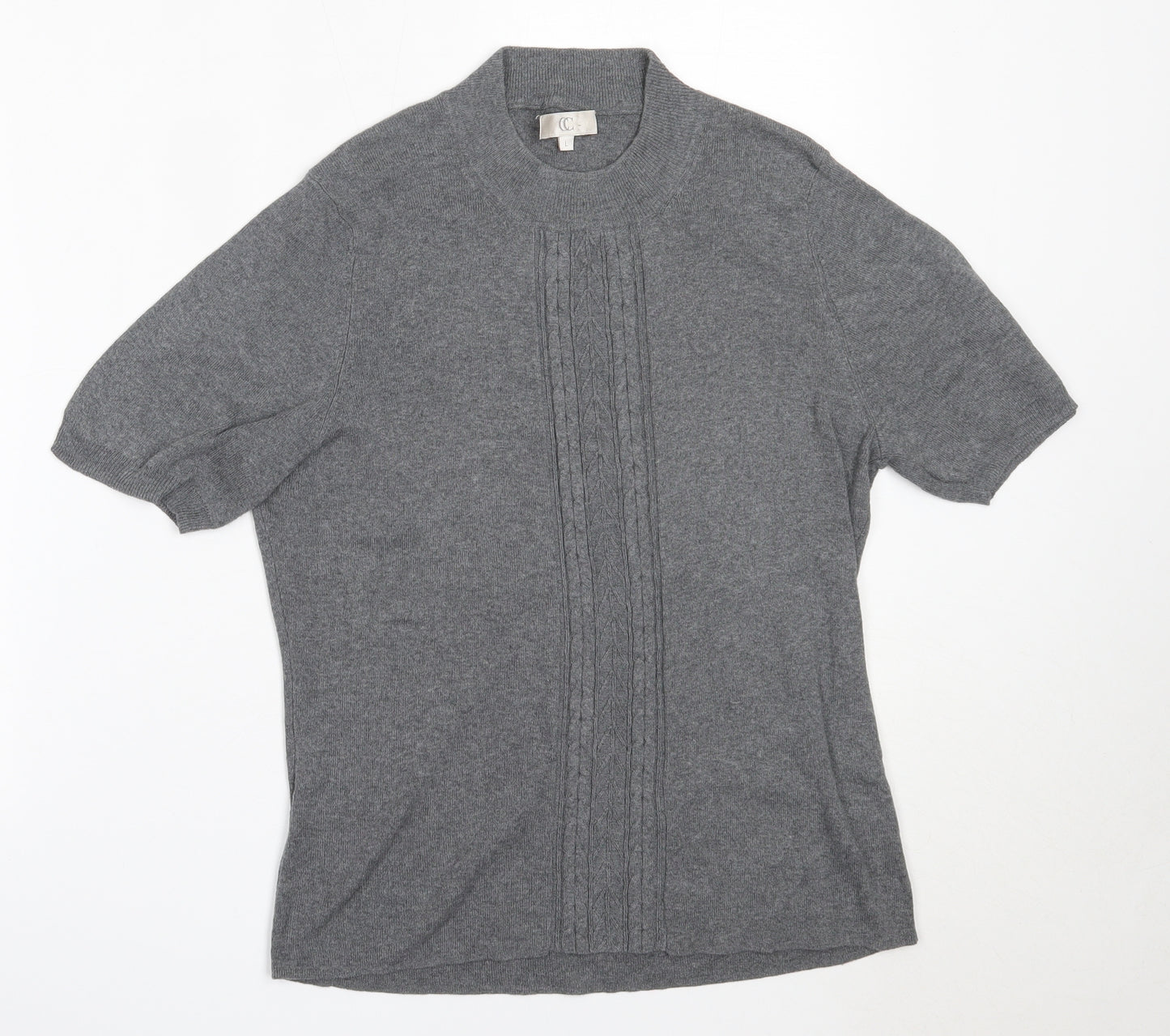 Country Casuals Womens Grey Round Neck  Cotton Pullover Jumper Size L