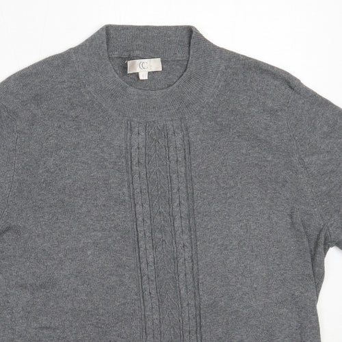 Country Casuals Womens Grey Round Neck  Cotton Pullover Jumper Size L