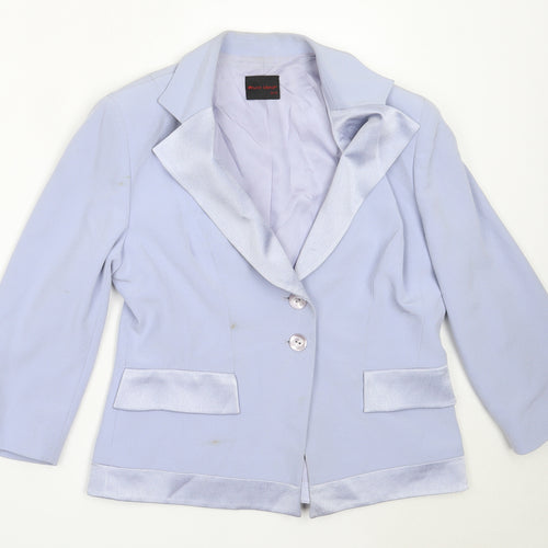 Frank Usher Womens Blue   Jacket Blazer Size 14