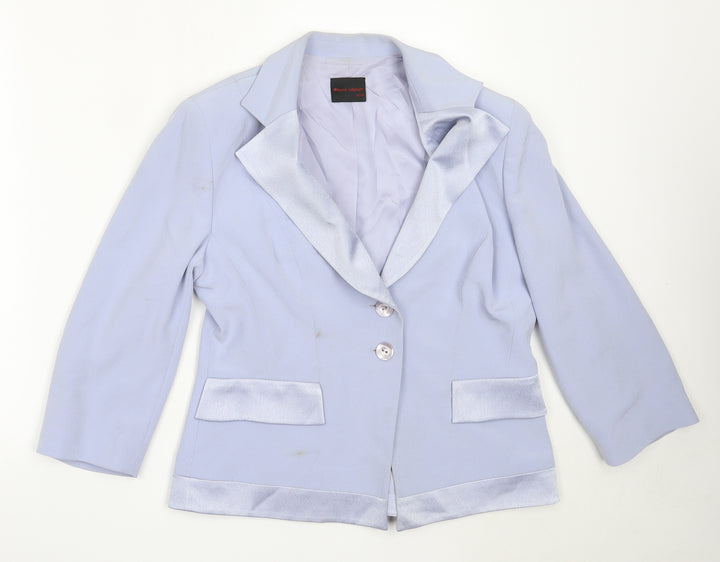 Frank Usher Womens Blue   Jacket Blazer Size 14