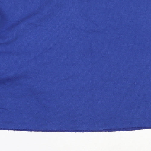 PRETTYLITTLETHING Womens Blue  Cotton Pullover Sweatshirt Size M