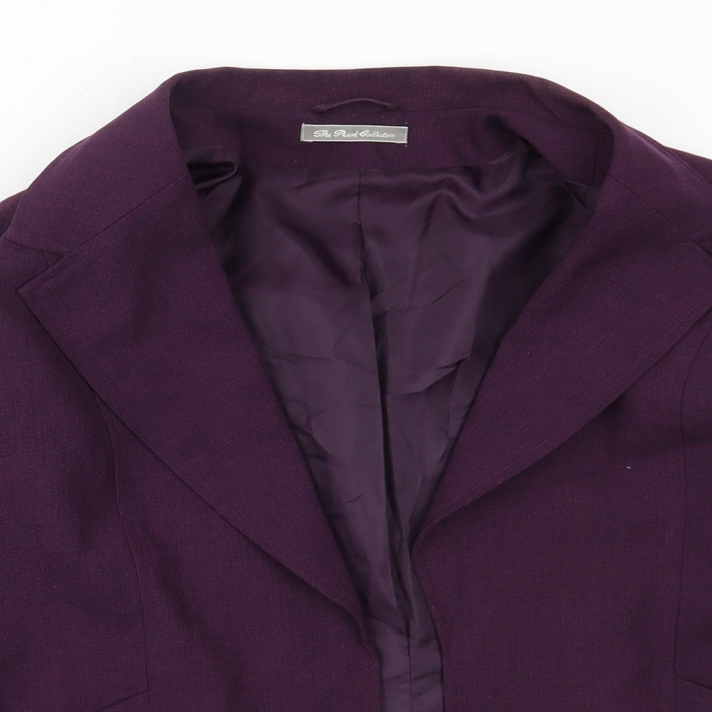 The Pearl Collection Womens Purple   Jacket Blazer Size 14
