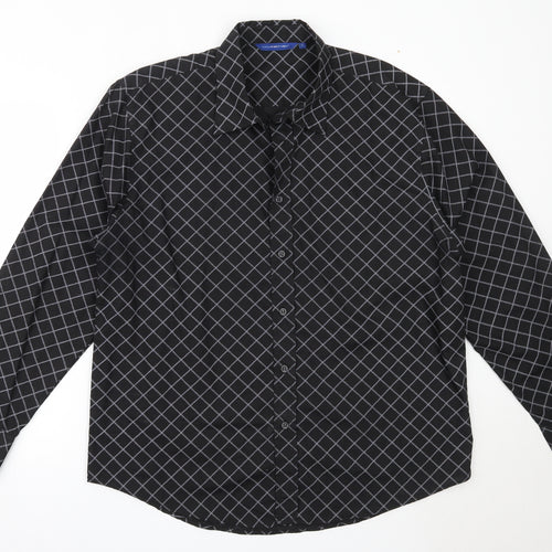 Freeport Mens Black  Polyester  Button-Up Size XL Collared