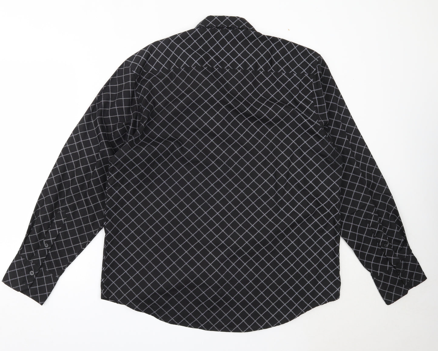 Freeport Mens Black  Polyester  Button-Up Size XL Collared
