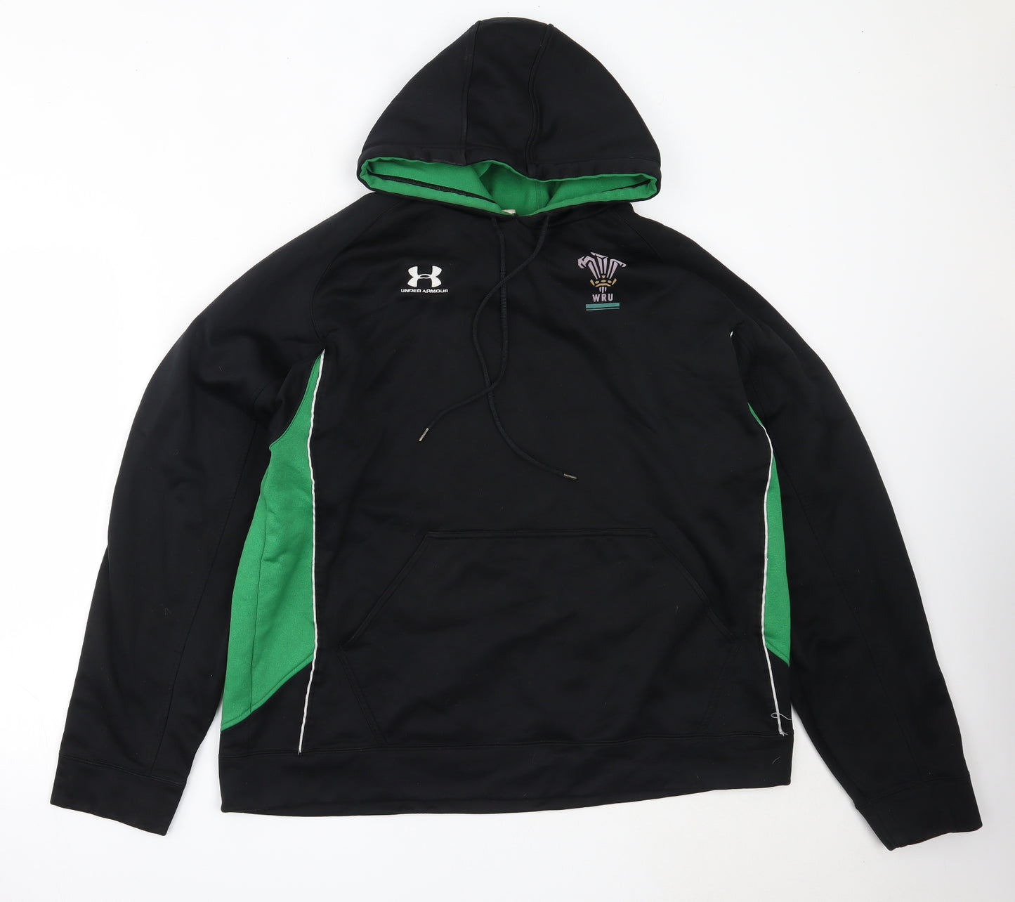 Under armour Mens Black  Cotton Pullover Hoodie Size XL   - Welsh Rugby Union