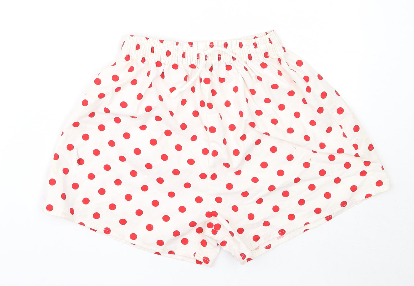 BHS Girls White Polka Dot Cotton Capri Sleep Shorts Size 11-12 Years