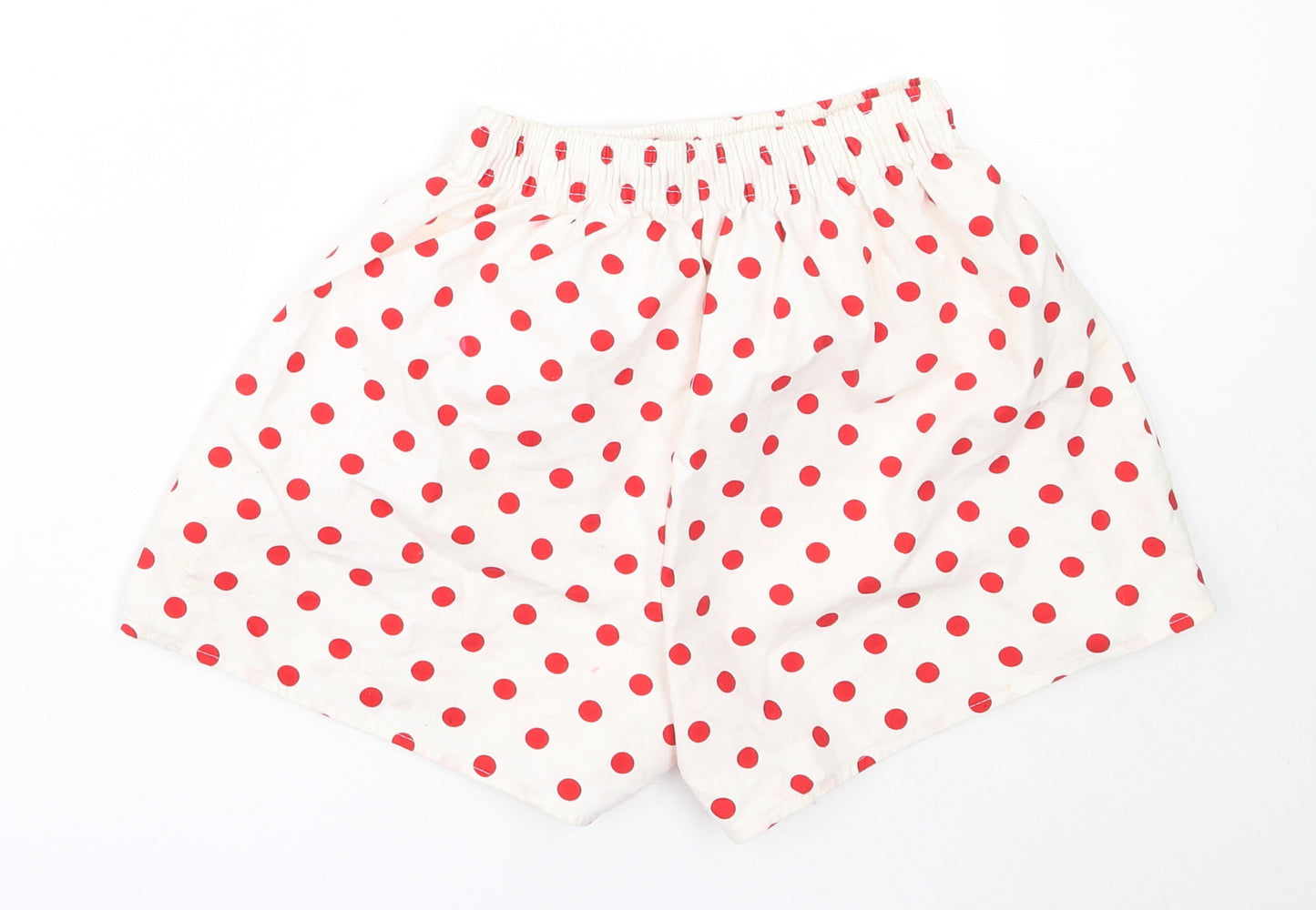 BHS Girls White Polka Dot Cotton Capri Sleep Shorts Size 11-12 Years