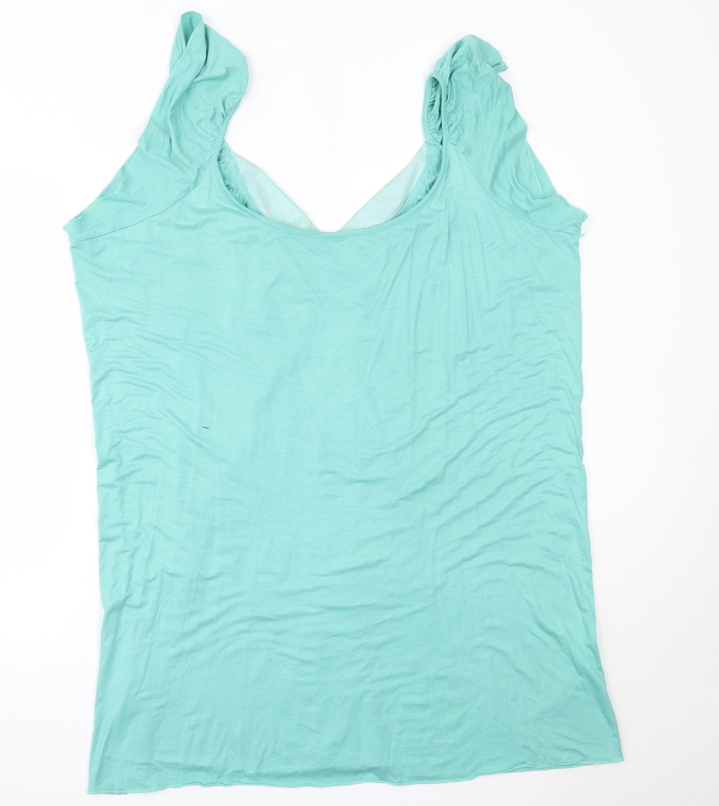 Agenda Womens Blue  Viscose Basic T-Shirt Size 28 V-Neck