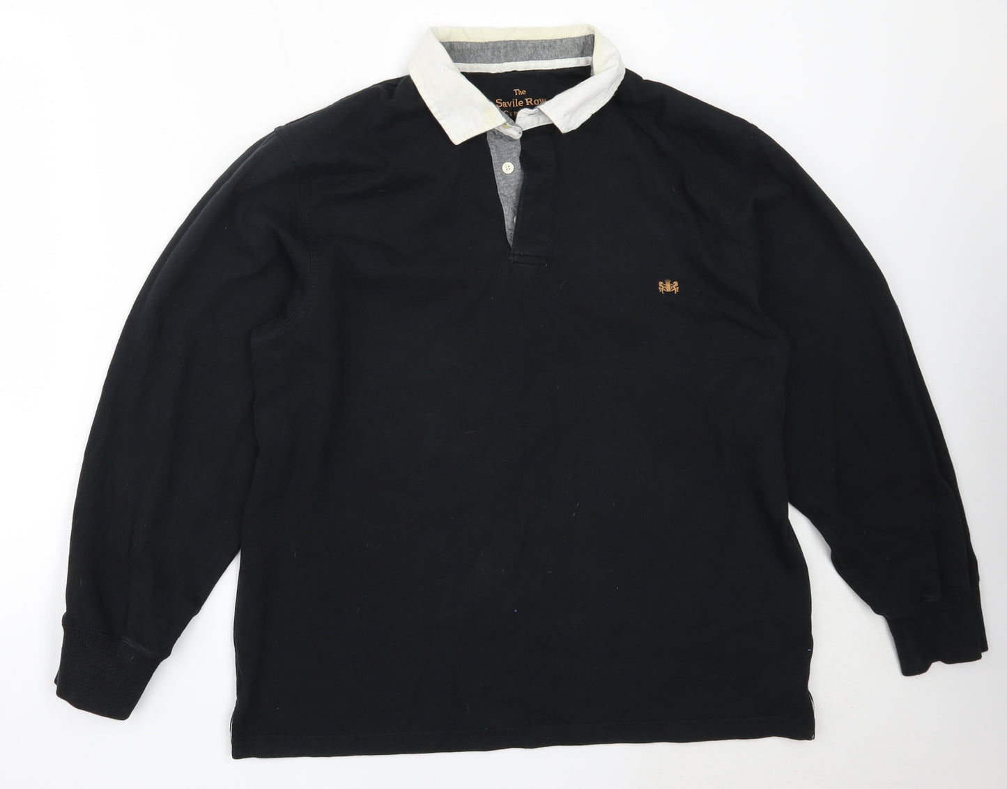 The Savile Row Company Mens Black  Cotton Pullover Sweatshirt Size 2XL