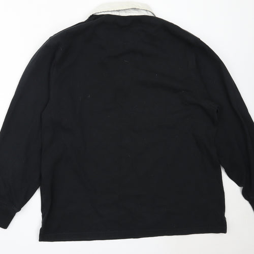 The Savile Row Company Mens Black  Cotton Pullover Sweatshirt Size 2XL