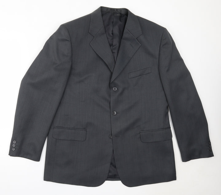 Zantos Mens Grey Polyester Jacket Blazer Size 42