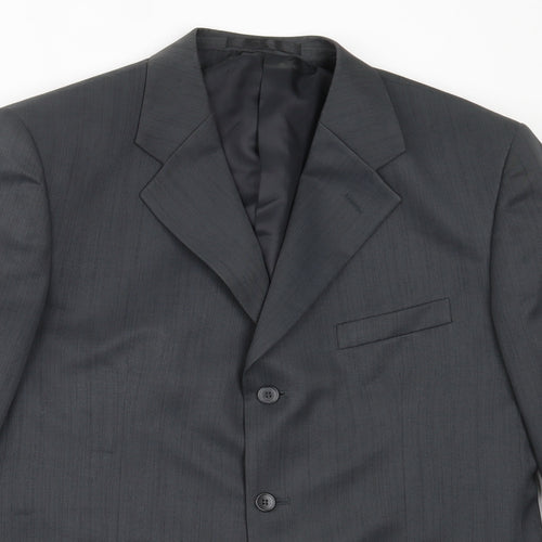 Zantos Mens Grey  Polyester Jacket Blazer Size 42
