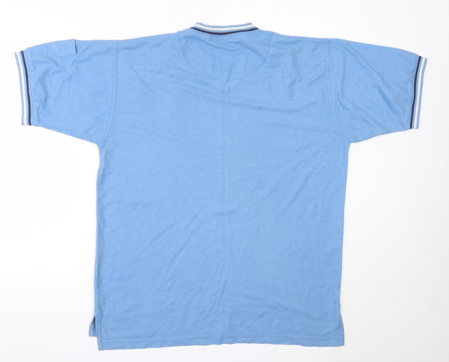 Playsport Mens Blue  Cotton  T-Shirt Size M V-Neck