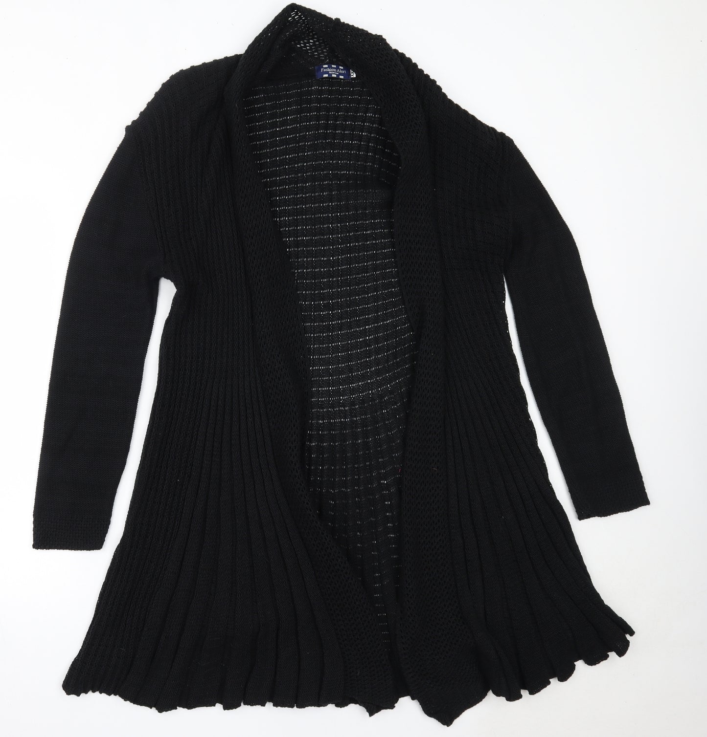 Fashion Alert Womens Black Round Neck  Acrylic Cardigan Jumper Size 2XL