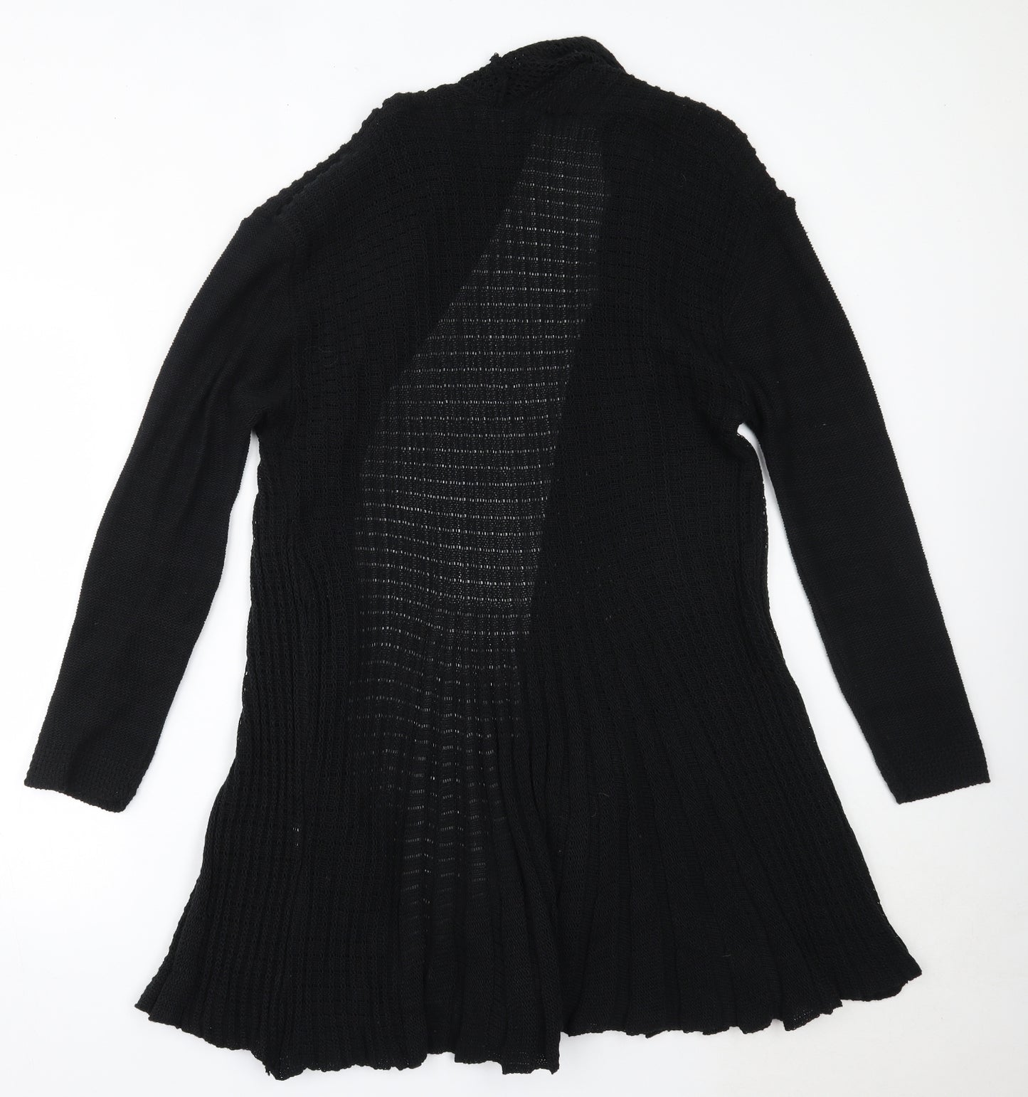 Fashion Alert Womens Black Round Neck  Acrylic Cardigan Jumper Size 2XL
