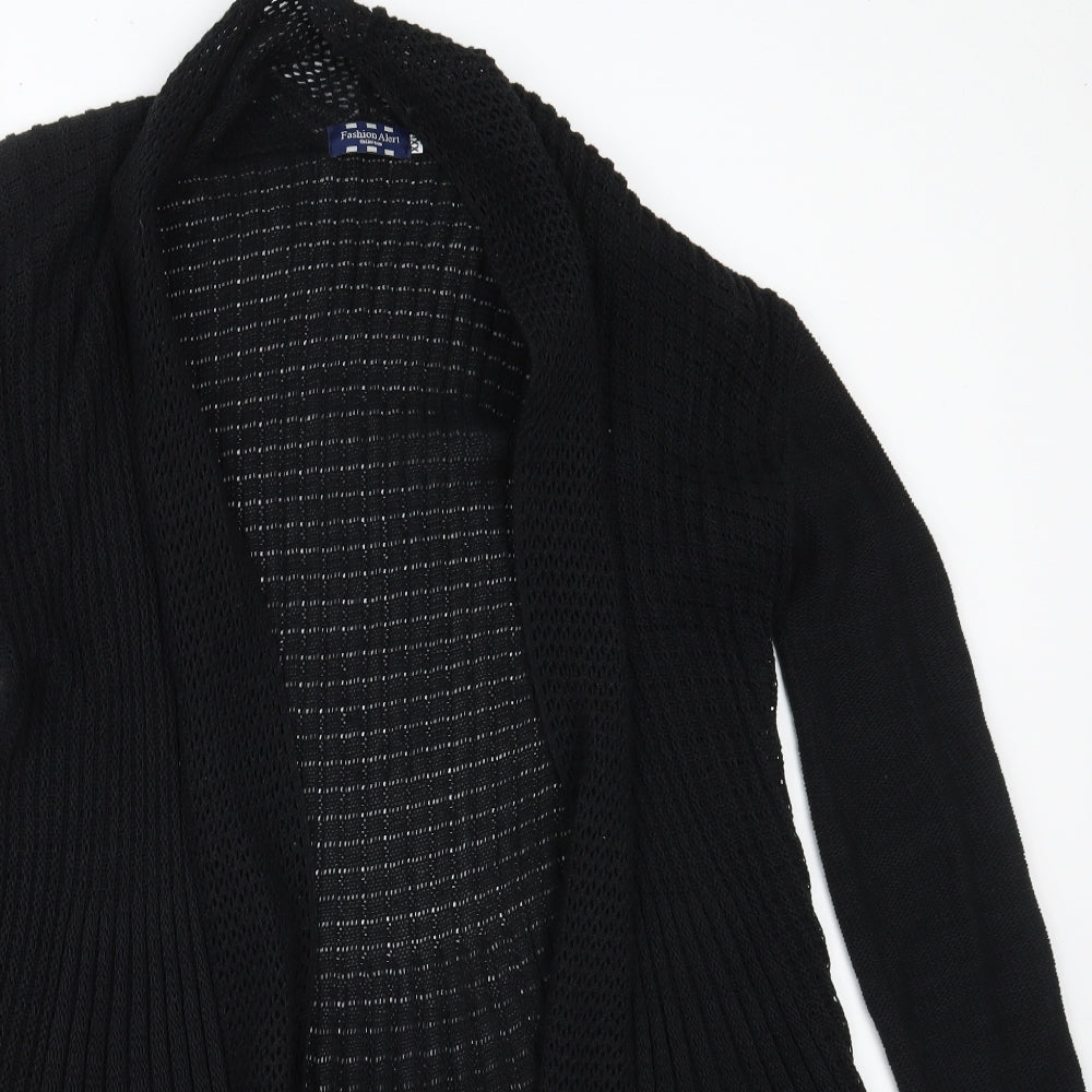 Fashion Alert Womens Black Round Neck  Acrylic Cardigan Jumper Size 2XL