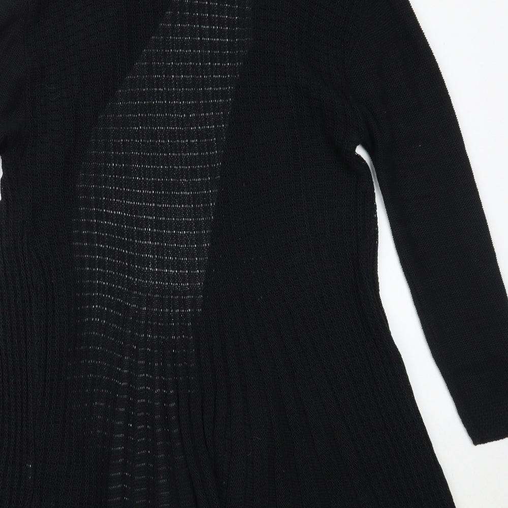 Fashion Alert Womens Black Round Neck  Acrylic Cardigan Jumper Size 2XL