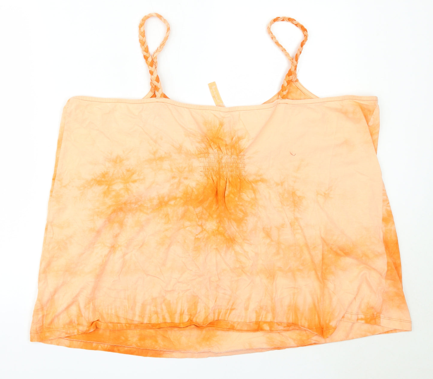 Evans Womens Orange  Cotton Camisole Tank Size 26 Round Neck