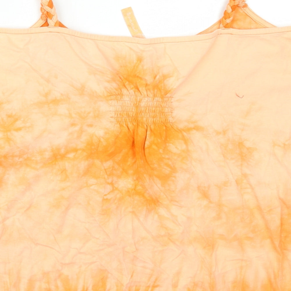Evans Womens Orange  Cotton Camisole Tank Size 26 Round Neck